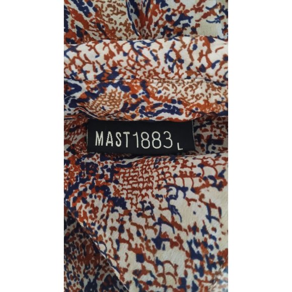 Mast 1883 Large Multicolor Snakeskin Lightweight Classic Business Casual Top - Picture 7 of 7